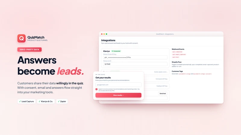 QuizMatch: Product Quiz