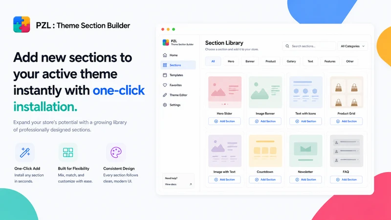 PZL : Theme Section Builder
