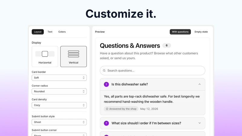 Answer It ‑ Product Q&A