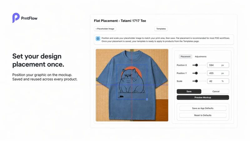 PrntFlow POD T‑Shirt Mockups