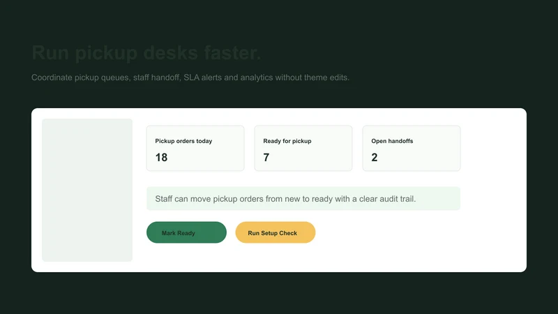 PickupFlow Desk