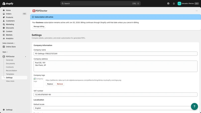 PDFDoctor: PDF Invoices & VAT