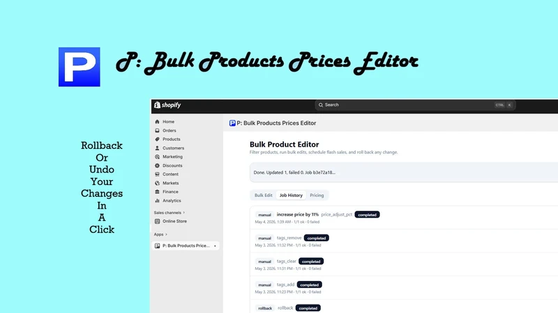 P: Bulk Products Prices Editor