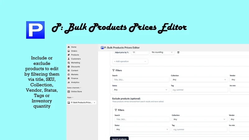 P: Bulk Products Prices Editor