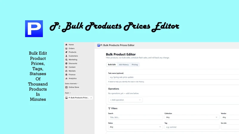 P: Bulk Products Prices Editor