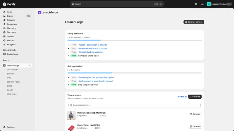 Launch Forge: Smart Copy & SEO