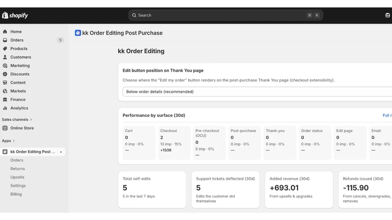 KK Order Editing