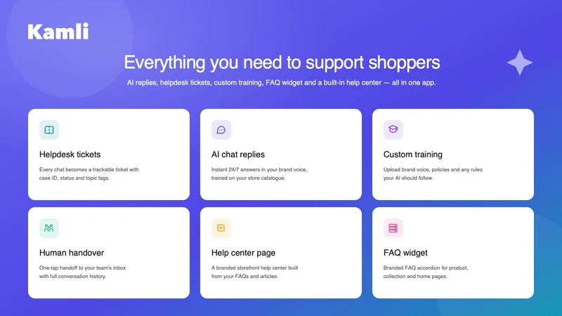 Kamli: AI chatbot + Live Chat