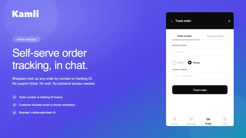 Kamli: AI chatbot + Live Chat