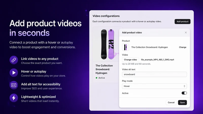 Hoverflow:Product hover Videos