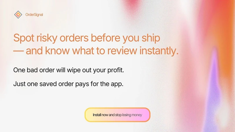 OrderSignal ‑ Fraud Detection