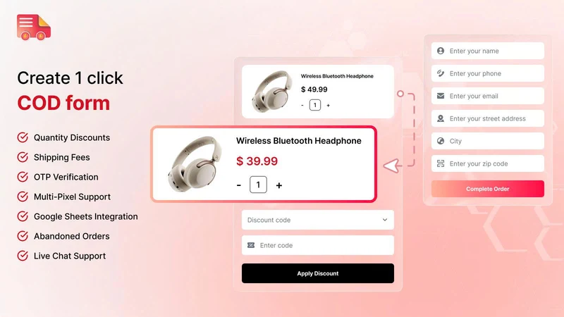 Zotek COD Form Bundles Upsells