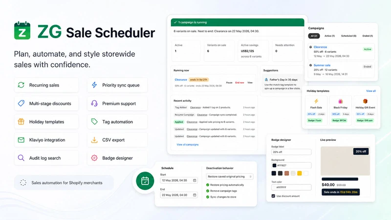 ZG Sale Scheduler