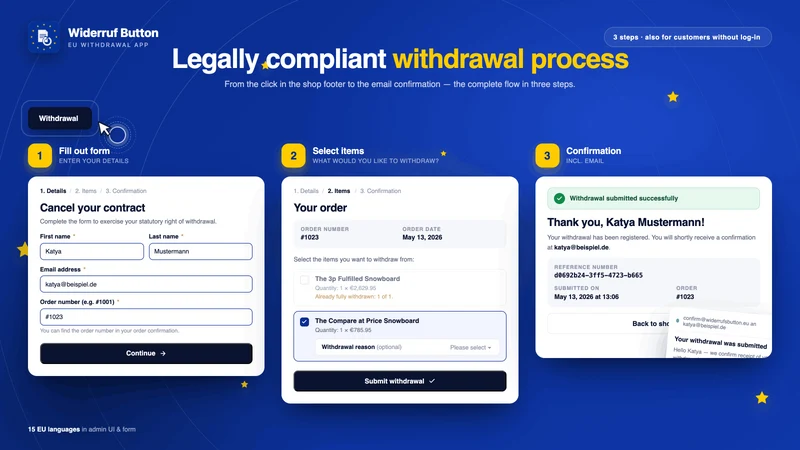 Widerruf Button EU Withdrawal