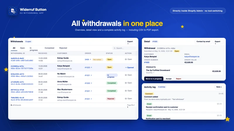 Widerruf Button EU Withdrawal
