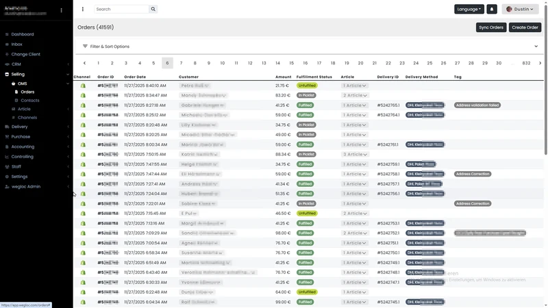 wegloc Operations System