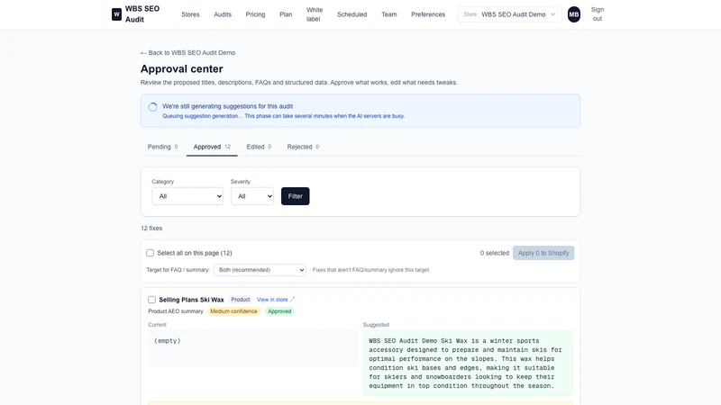 WBS SEO Audit