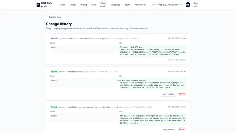 WBS SEO Audit