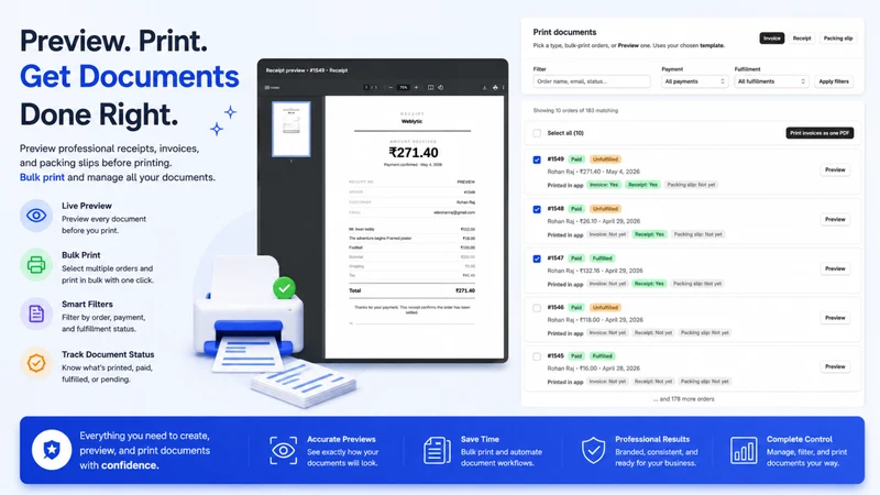 WBL ‑ Order Printify PDF