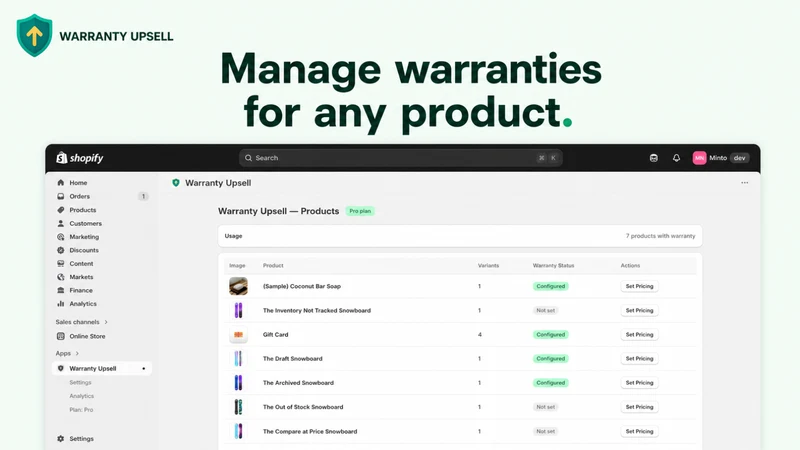 Warranty Upsell