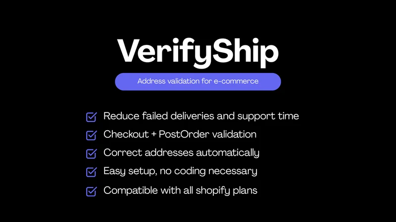 VerifyShip ‑ Address Validator