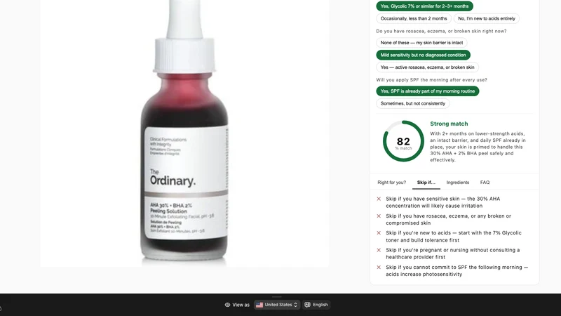 Verdict: AI Product Page Quiz