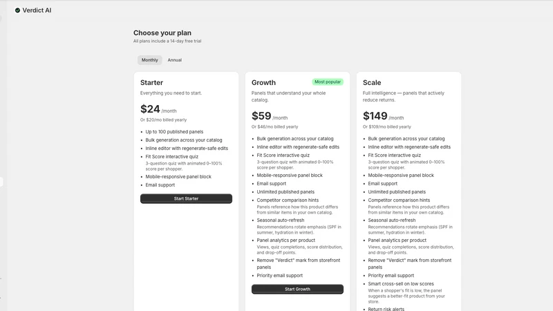 Verdict: AI Product Page Quiz
