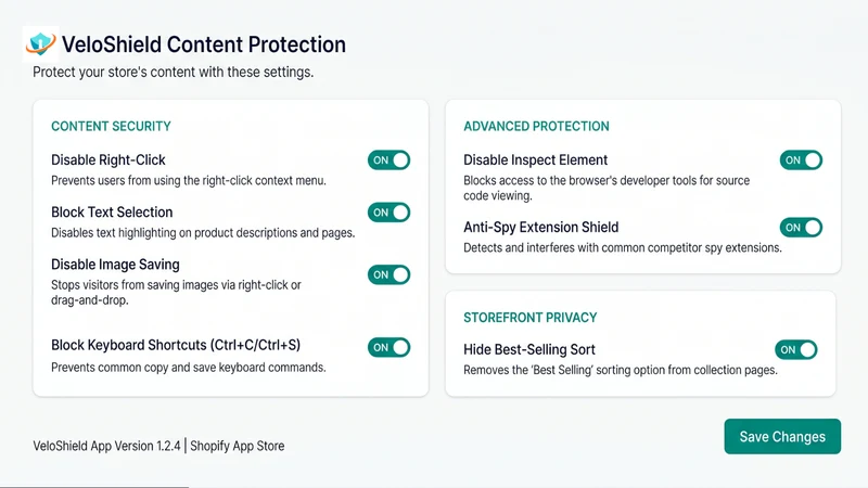 VeloShield: Disable Image Copy