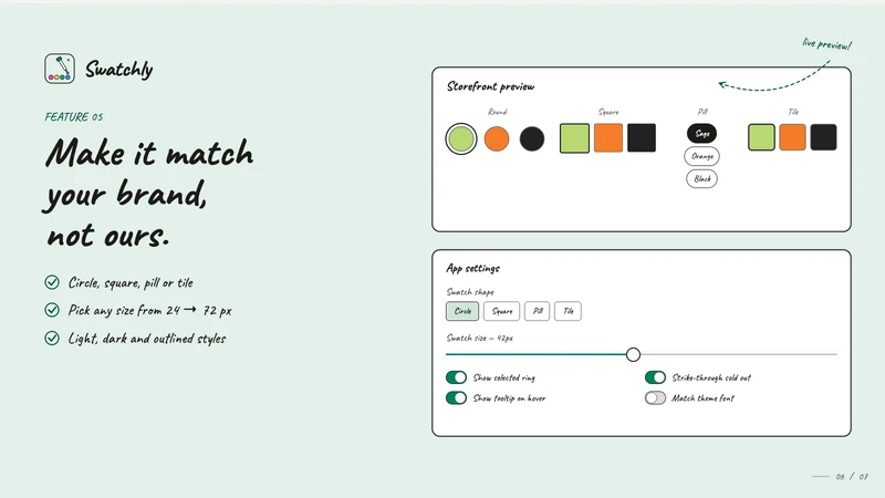 Swatchly: Variant Image Swatch