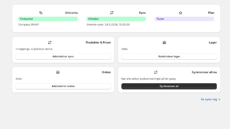 Uniconta Sync