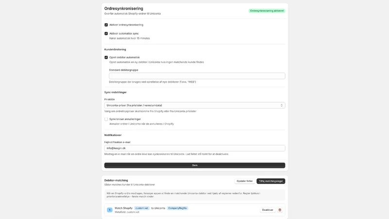 Uniconta Sync