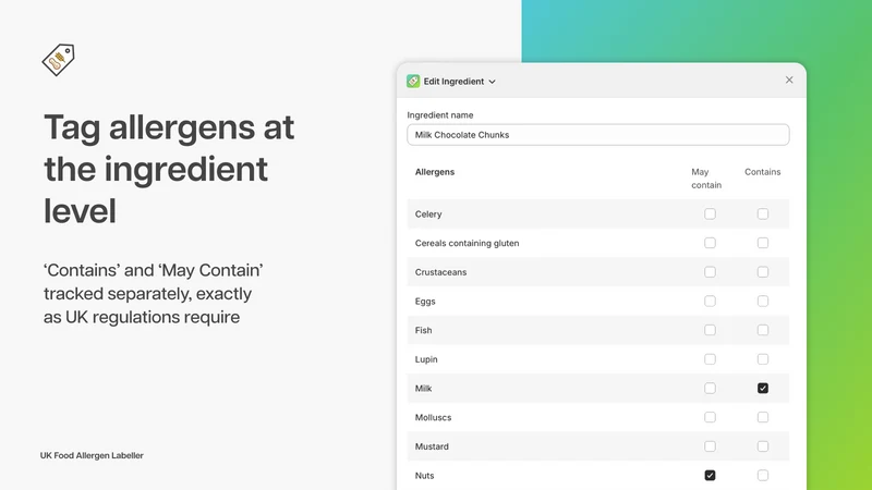 UK Food Allergen Labeller