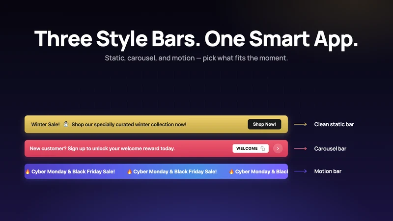 Twig Announcement Bar & Popup