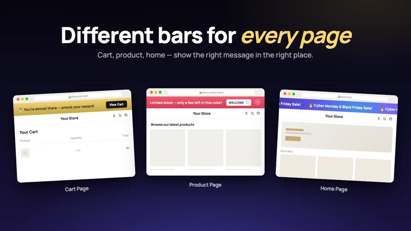 Twig Announcement Bar & Popup