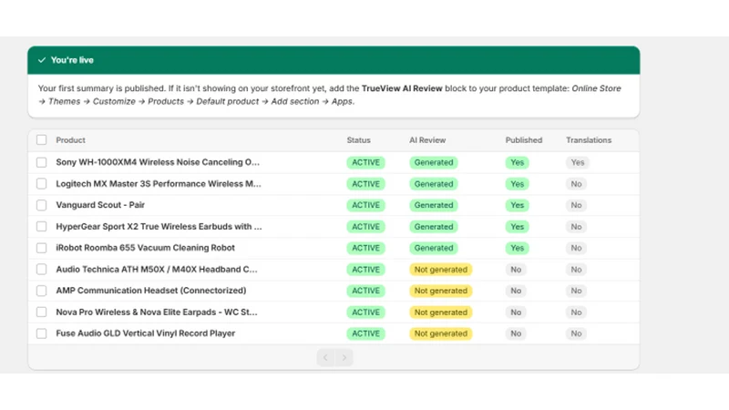 TrueView AI: Product Reviews