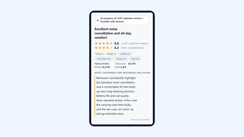 TrueView AI: Product Reviews