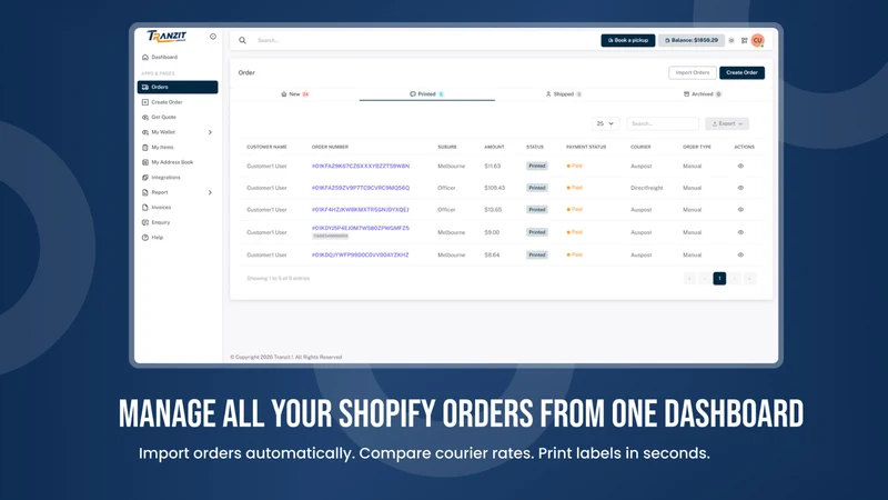 Tranzit Group Smart Shipping
