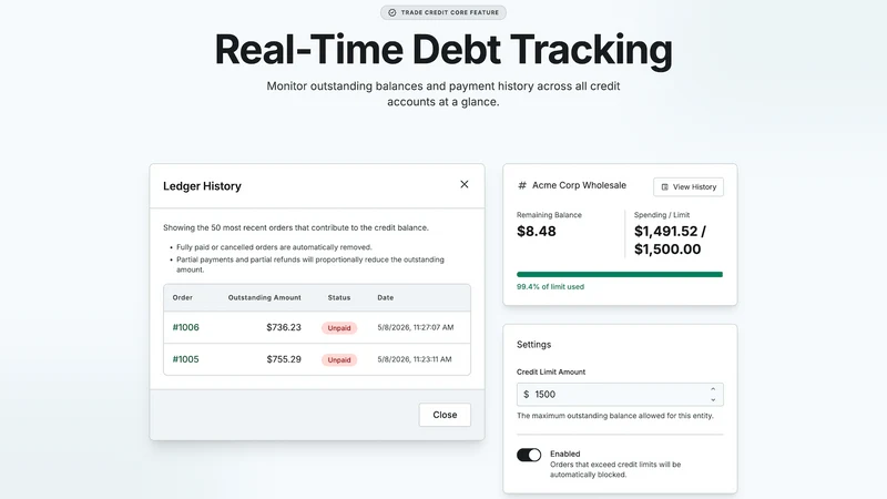 Trade Credit: B2B Credit Limit