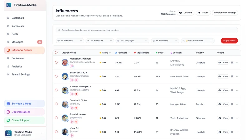 Ticktime: Influencer Marketing