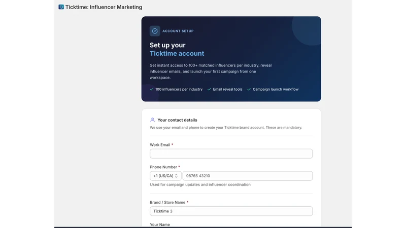 Ticktime: Influencer Marketing