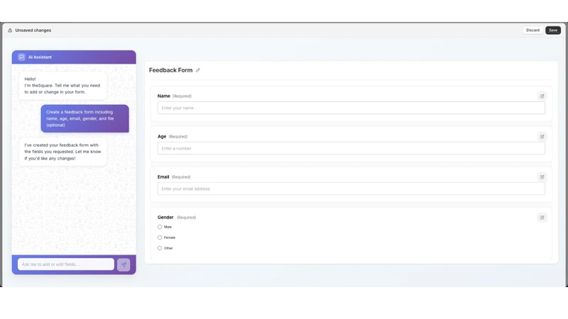 theSquare AI Forms + Analytics