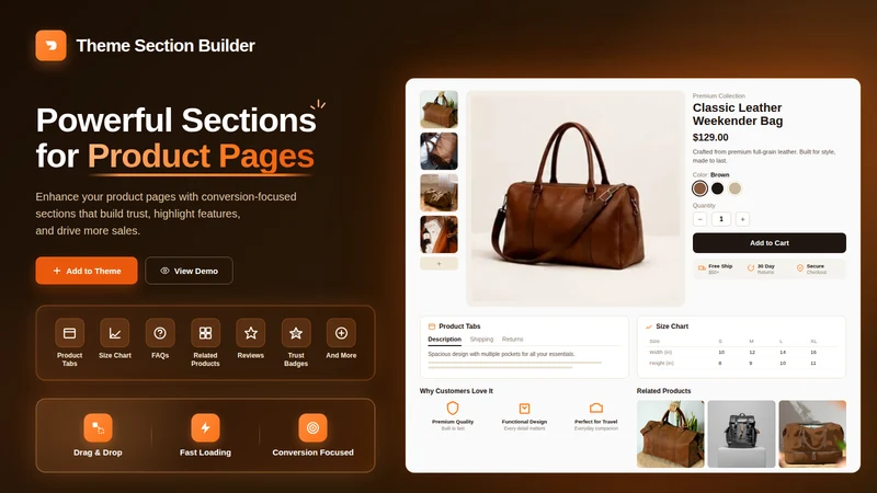 Theme Section Builder