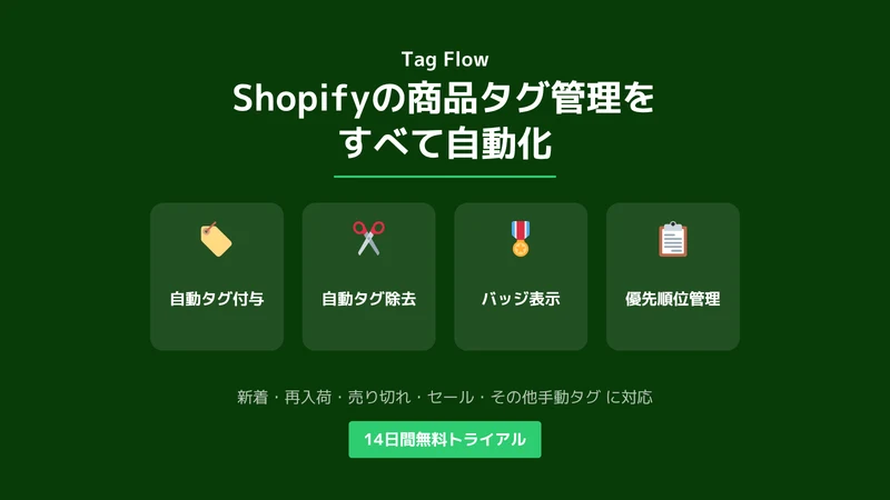 Tag Flow｜自動タグ付与&画面バッジ表示