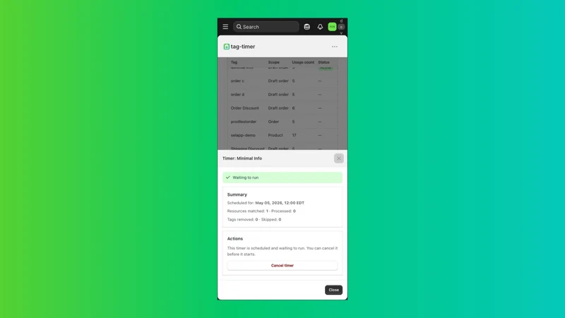 Tag Timer: Auto Tag Remover