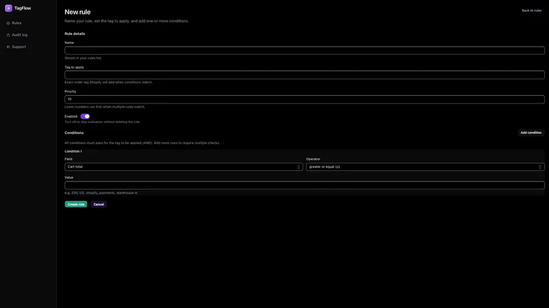 TagFlow — Auto Tag Orders