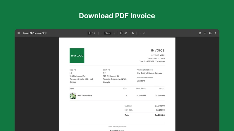 Super PDF Invoice