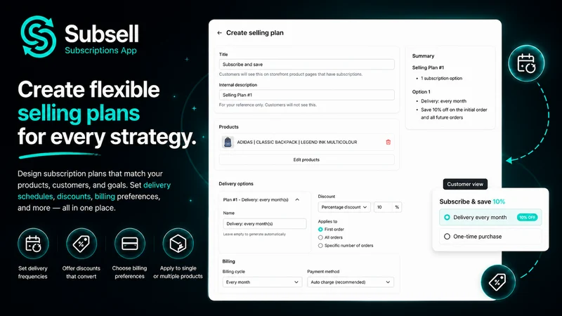 Subsell Subscriptions App