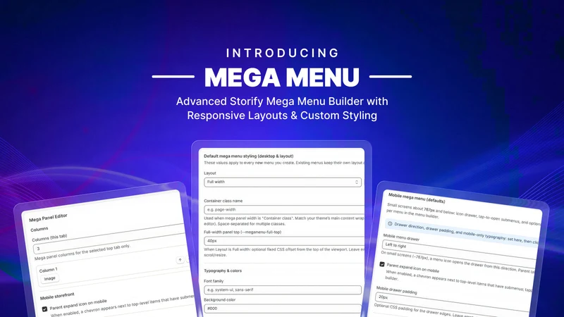 Storify Mega Menu