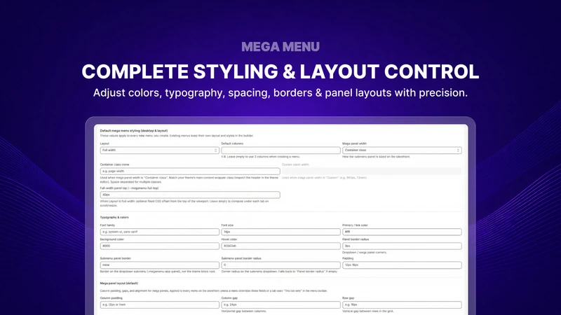 Storify Mega Menu