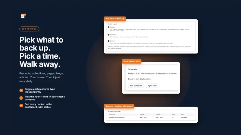 StoreBackup: Backup your store